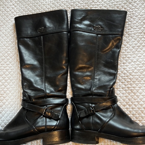 Coach boots - black size 7.5B - Picture 15 of 16